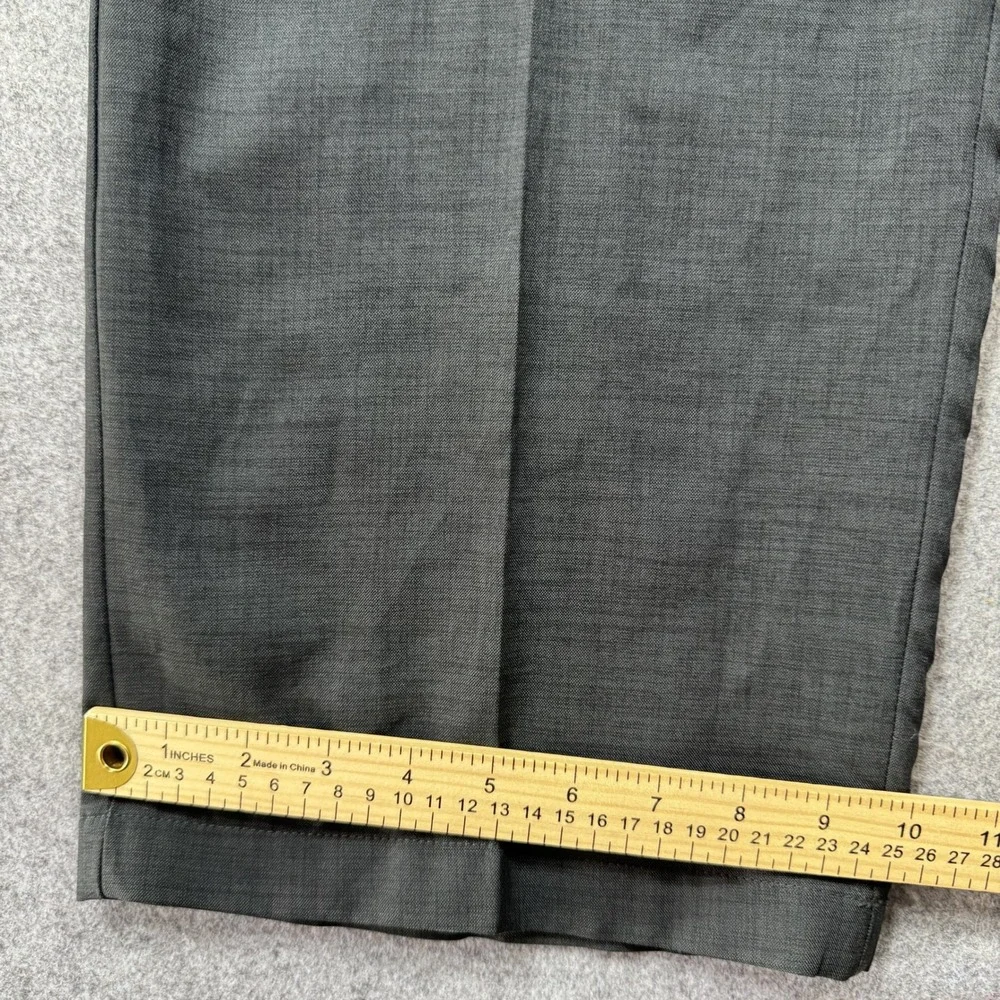 Haggar Mens Dress Pants 44x29 Charcoal Grey Flat Front Lightweight